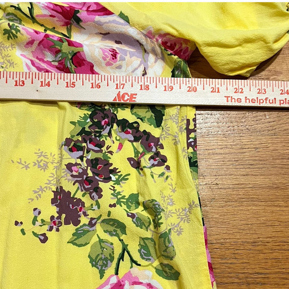 Matilda Jane Woman In Town Peasant Blouse Size Medium Floral Puff Sleeve Casual - Picture 4 of 5